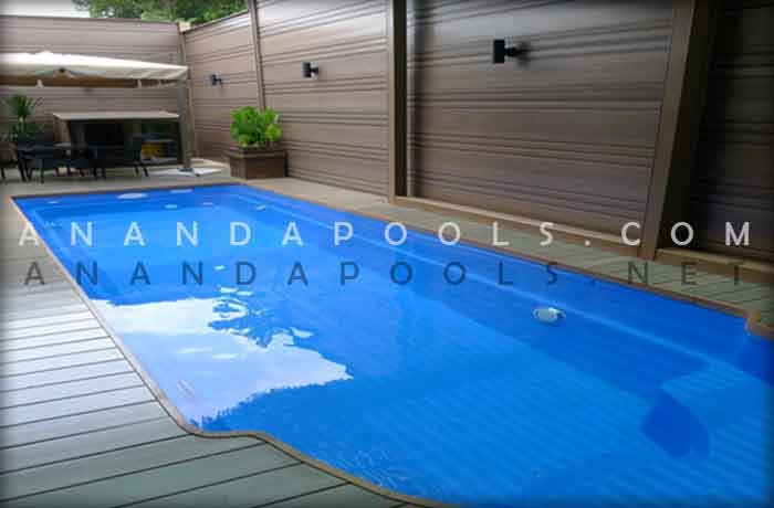 The Neptune Pool A beautiful Neptune model fiberglass pool.
